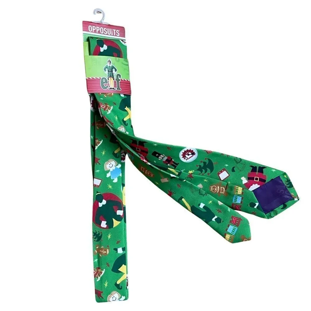 Opposuits Holiday Buddy the Elf Mens Neck Tie NWT